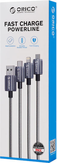 Orico Плетен USB-C към Lightning кабел 29W черен 1m GQA29-10-BK-BP