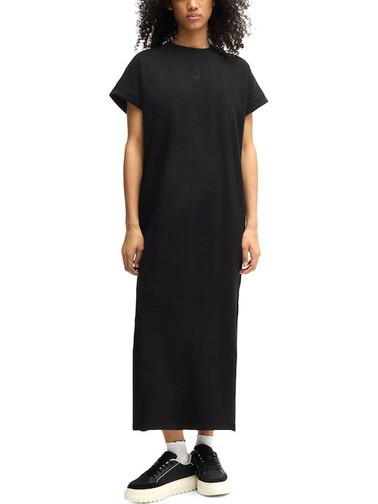 Summer Midi T-Shirt Dress Black