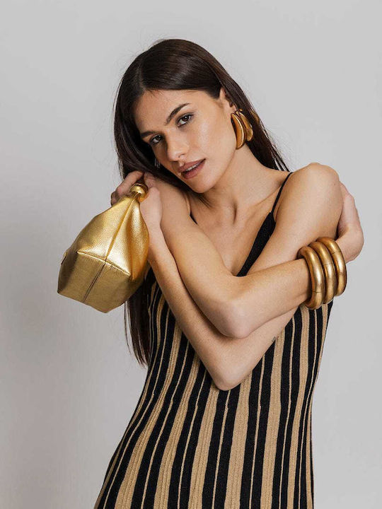 Καλοκαιρινό Maxi Βραδινό Φόρεμα Black-tan Gold