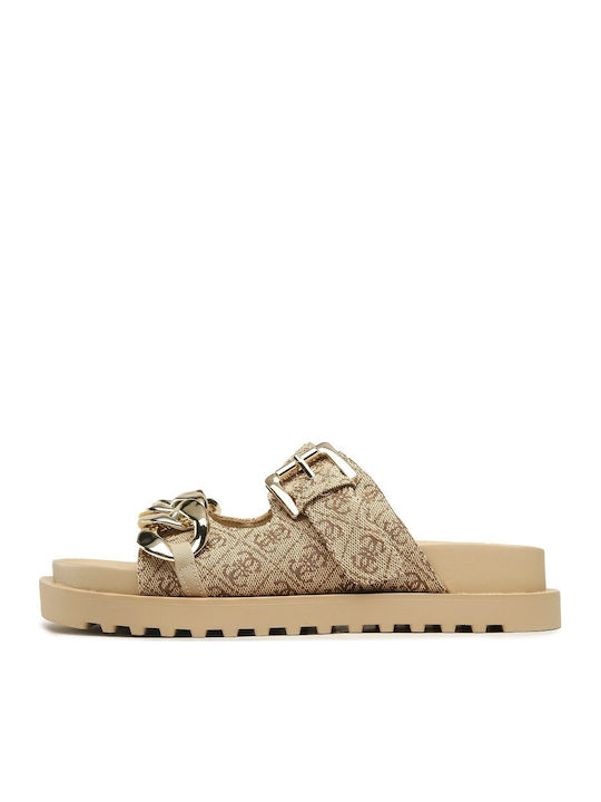Fatema Γυναικεία Σανδάλια Flatforms Μπεζ