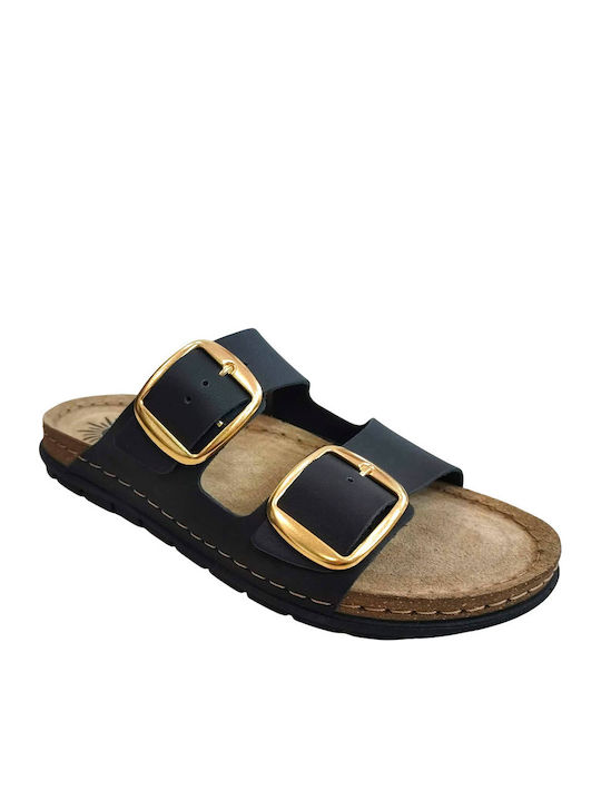 Leather Women's Anatomic Black Sandals