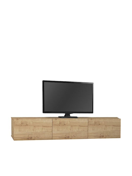 TV Stand Damla with LED Lighting Sapphire Oak L180xD29.5xH29.5cm