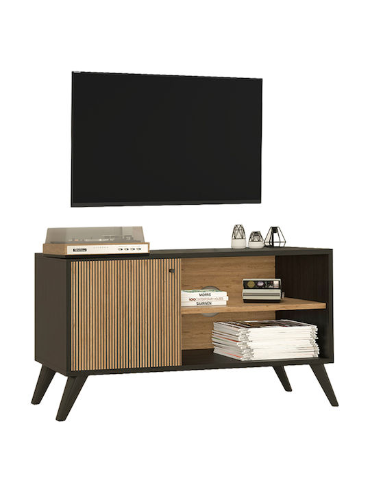 TV Stand Kruden Black-Natural 100x40x51cm