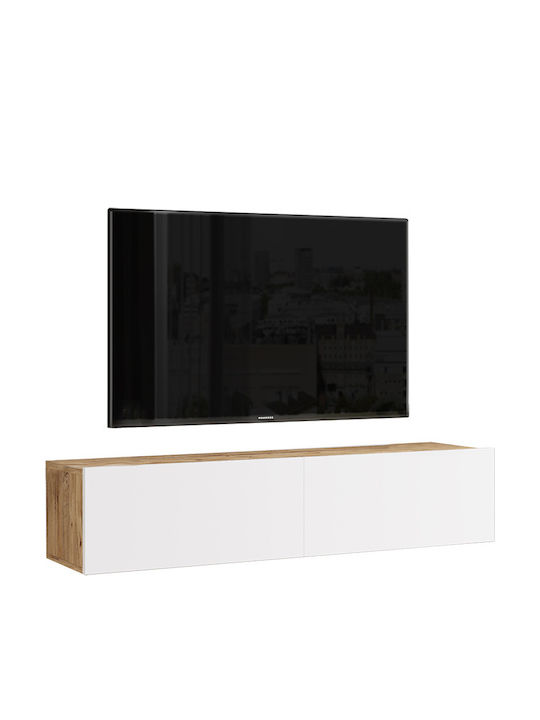 Έπιπλο Τηλεόρασης Serit Λευκό-sonoma Μ140xΠ31.6xΥ29.6cm