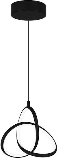 VenCore LED Κρεμαστό Φωτιστικό Μαύρο 22x22εκ.