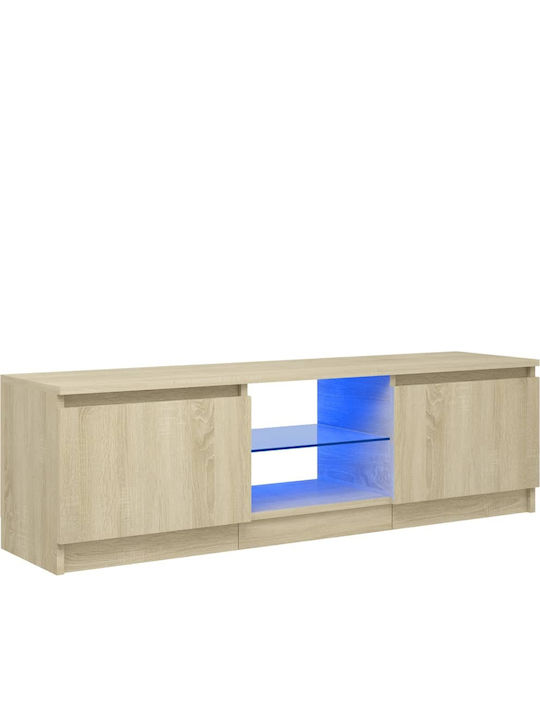 TV Stand with LED Lighting Sonoma Oak L120xD30xH35.5cm