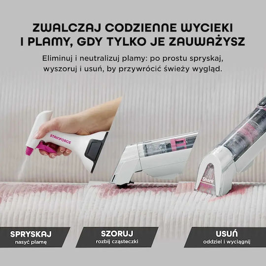 Shark StainForce Επαναφορτιζόμενο Σκουπάκι Χειρός Λευκό