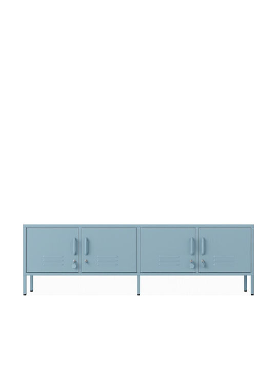 TV Stand Color Metal Baby Blue L160xW45xH55cm