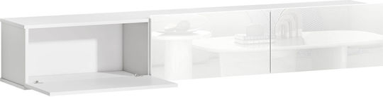 Έπιπλο TV Επιτοίχιο Λευκή Γυαλιστερή 180x31.5x29.8εκ. Έπιπλο TV Επιτοίχιο Λευκή Γυαλιστερή 180x31.5x29.8εκ.