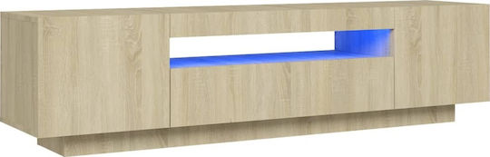 TV Stand with LED Lighting Sonoma L160xD35xH40cm