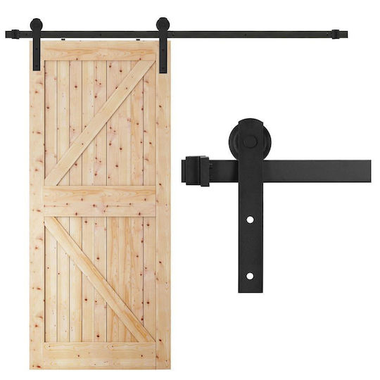 Sliding Door Mechanism 183cm Black