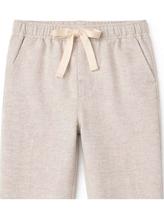 Kinder Hose Chino Leinen Beige