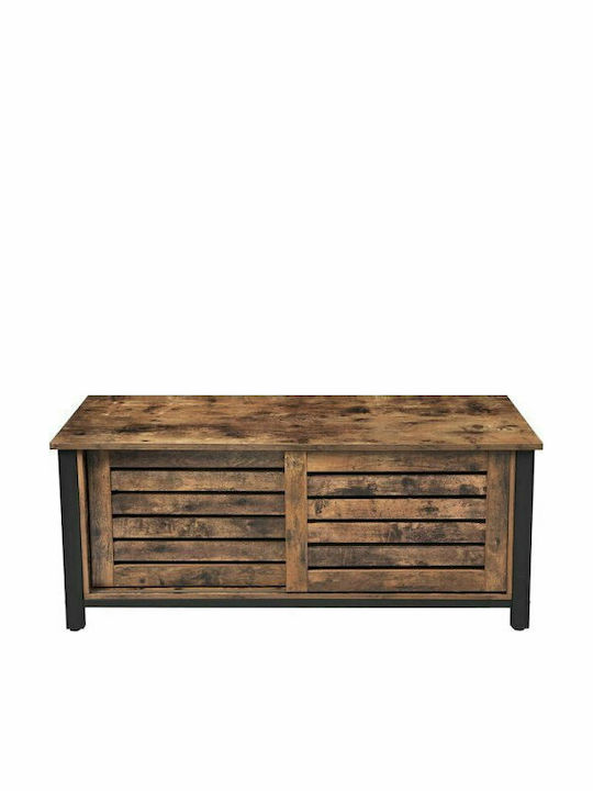 TV Stand from Metal and Walnut Wood 110x40x45cm