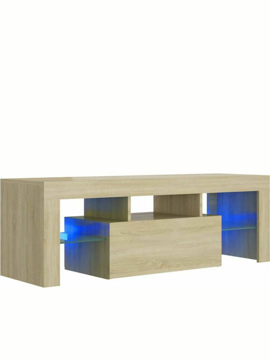 TV Stand with LED Lighting Sonoma M120xD35xH40cm