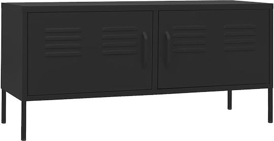 Mobilier Stand TV Metalic Negru L105xA35xÎ50cm