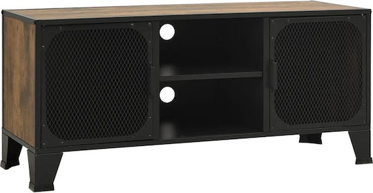 TV-Ständer Bodenstehend Schwarz Braun 105x36x47cm TV-Ständer Bodenstehend Schwarz Braun 105x36x47cm