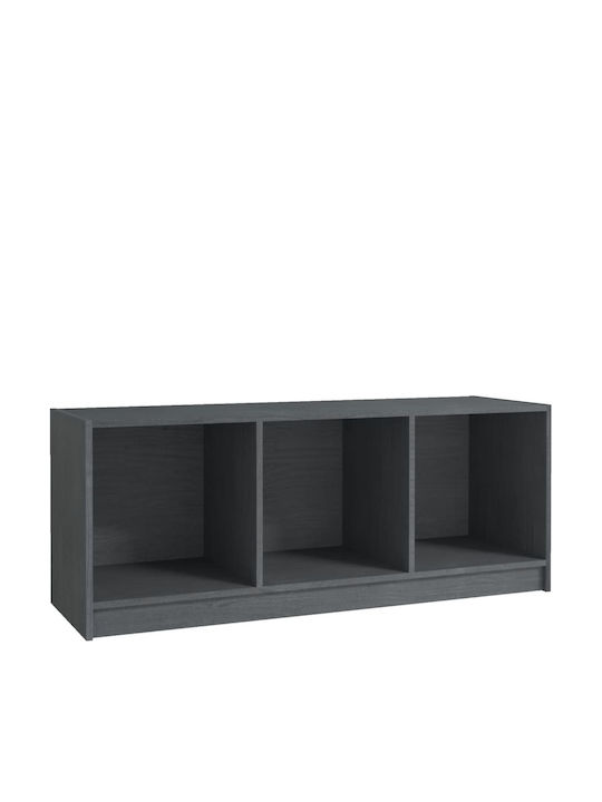 vidaXL TV-Ständer aus Massivholz Grau M104xT33xH41cm