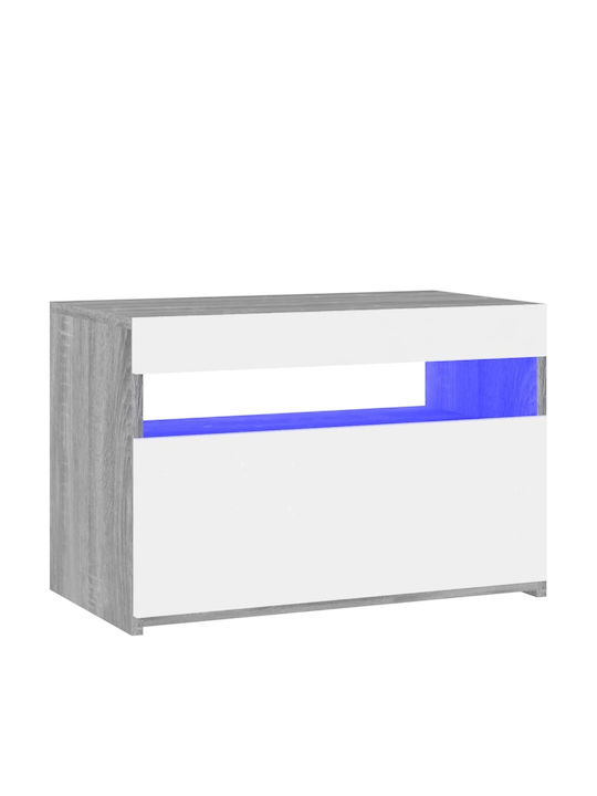 Έπιπλο Τηλεόρασης με Φωτισμό LED Γκρι Sonoma Μ60xΠ35xΥ40cm