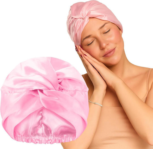 Glov Hair Headband Bath Cap 2 in 1 Satin Layer Pink