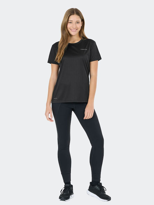 Damen Sport T-Shirt Schwarz