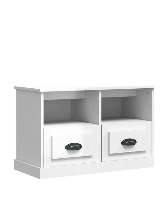 vidaXL TV Stand Glass White M80xP35xH50cm