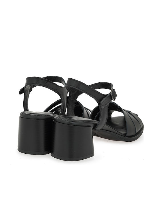 Leather Black Sandals W455A1253002-Black Nappa