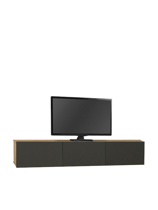 Έπιπλο Τηλεόρασης Damla Sapphire Oak - Ανθρακί Μ180xΠ29.5xΥ29.5cm