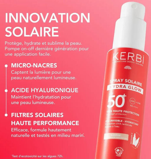 Kerbi Hydra Glow Solar Spray Sonnencreme Für Gesicht & Körper SPF50 in Spray 100ml