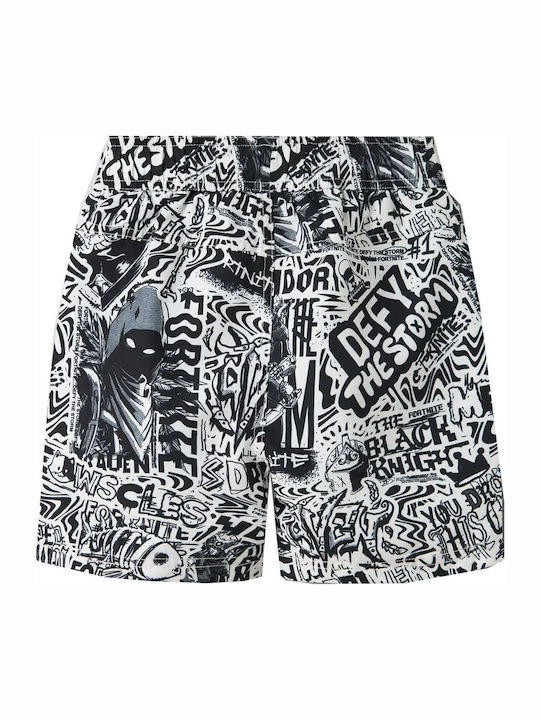 Name It Kinder Badebekleidung Badeshorts Weiß/Schwarz Name It Kinder Badebekleidung Badeshorts Weiß/Schwarz