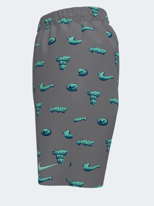 Nike Nike Kinder Badebekleidung Badeshorts Mit Lange Ärmeln Bleached Türkis