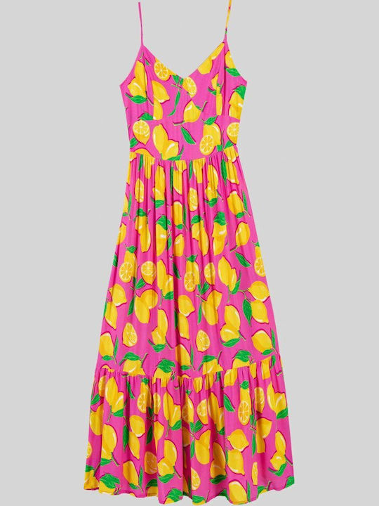 Sommer Midi Damenkleid Zitronengelb
