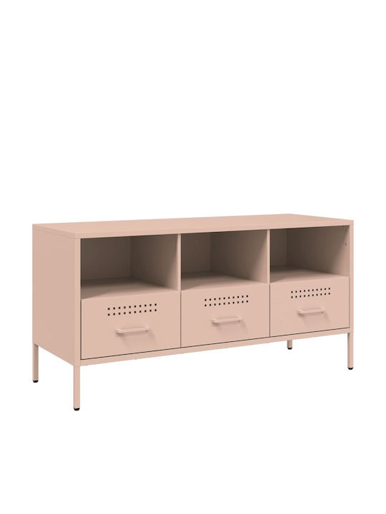 Metal TV Stand Pink M100.5xD39xH50.5cm