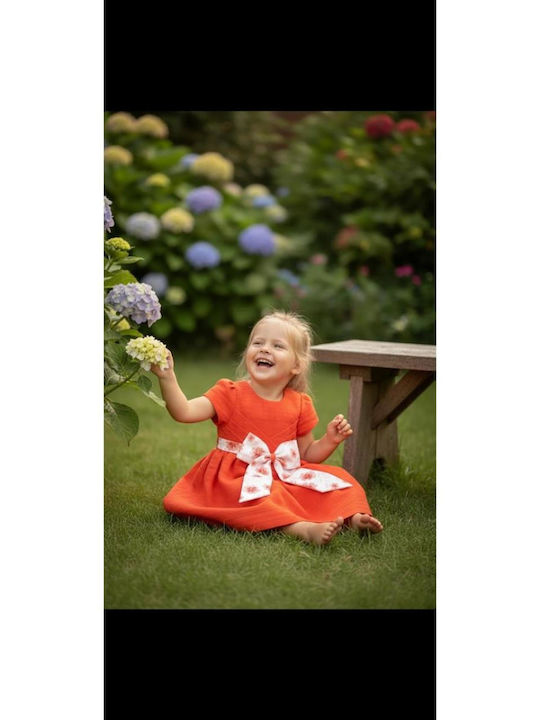 Mädchenkleid Orange