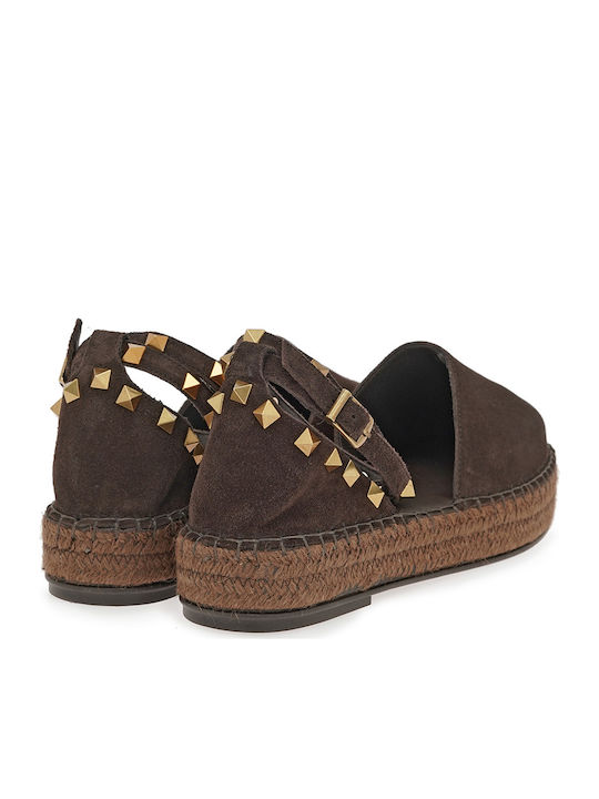 Women's Platforms in Brown Espadrille Style