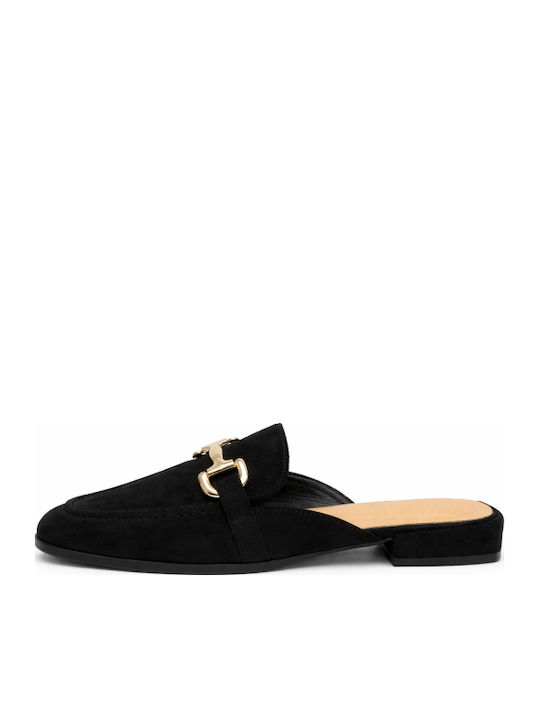 Flat Mules In Black Colour SB-C-428-26ML-MAVRO