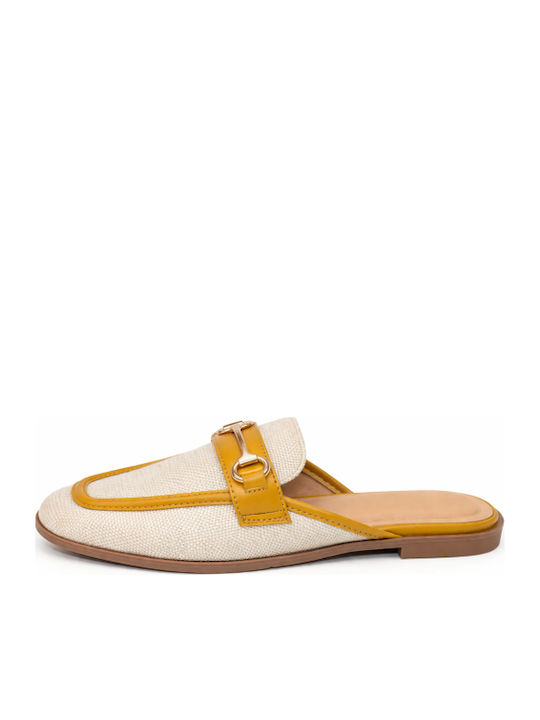 Flat Mules σε Κίτρινο Χρώμα