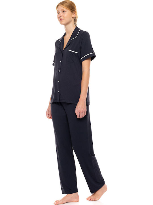 Pink Label Summer Women's Pyjama Set Peach Pink
