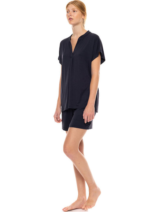 Pink Label Sommerlicher Damen-Schlafanzug mit Shorts Peach Pink