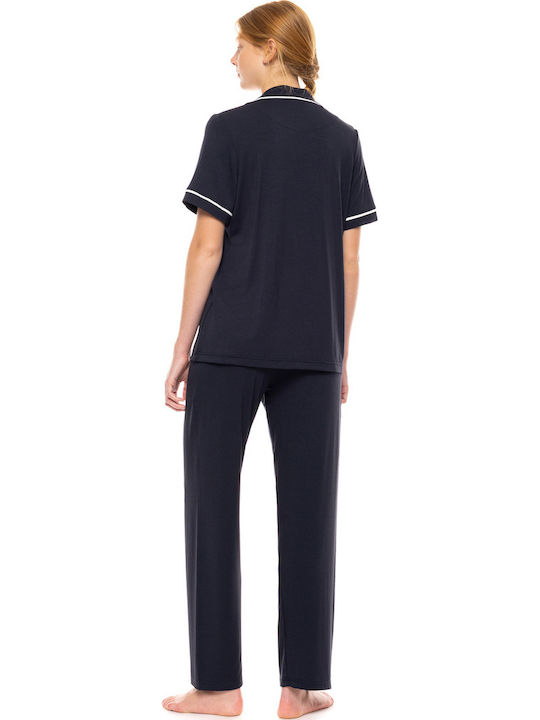 Pink Label Summer Women's Pyjama Set Peach Pink