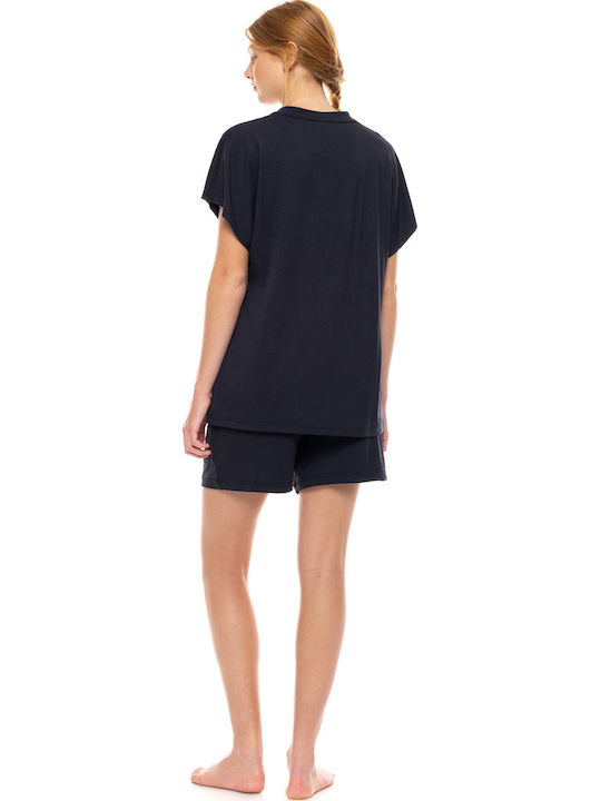 Pink Label Sommerlicher Damen-Schlafanzug mit Shorts Peach Pink