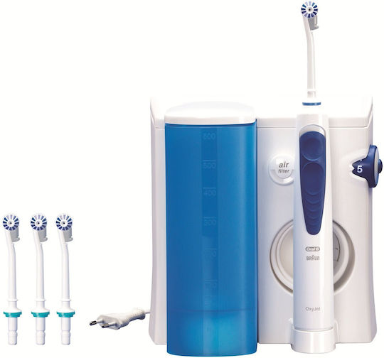 Oral-b Md20 Irigator Bucal 5 Niveluri Intensitate 4 Capete Interdentare 600 Ml Alb Multicolor
