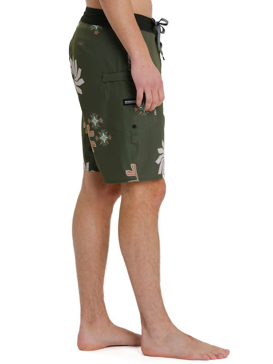 Costum De Baie Bărbați Bermude Verzi Cu Model
