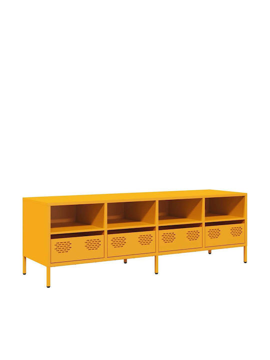 TV-Ständer Metall Senffarbe M135xP39xH43.5cm