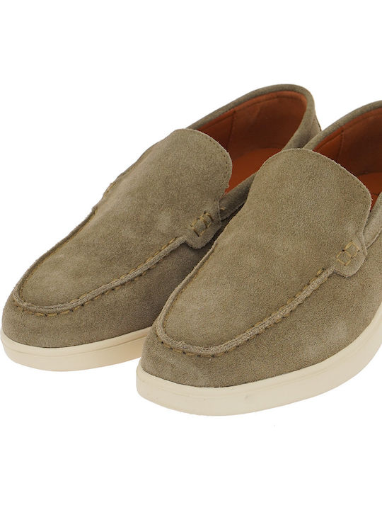 Suede Ανδρικά Loafers σε Πράσινο Χρώμα
