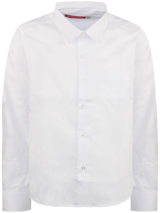Kids Shirt Short-Sleeved White Basic Line