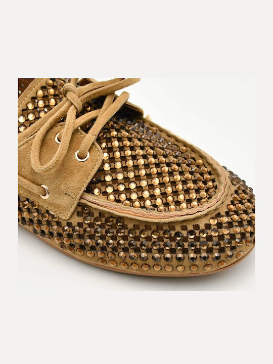 Loafers Dama Din Piele În Culoare Maro