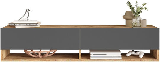 Solva Επιδαπέδιο Πεύκο Ανθρακί 140x31.6x29εκ. Solva Επιδαπέδιο Πεύκο Ανθρακί 140x31.6x29εκ.
