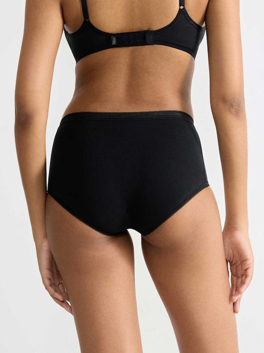 Basic+ Midi C3p Baumwoll Damen-Slips 3er Pack Hellblau Kombination