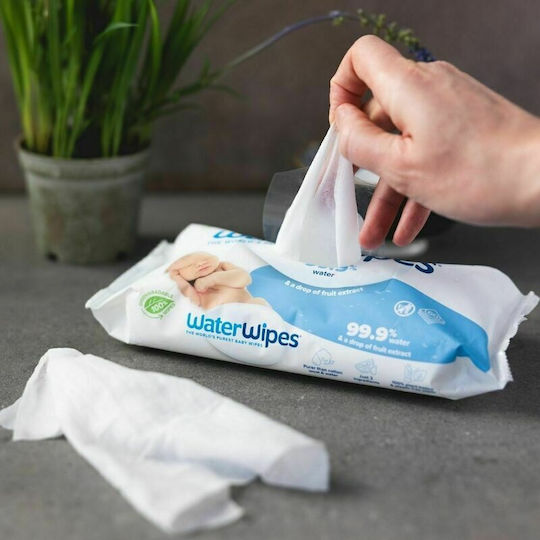 WaterWipes Бебешки Кърпички с 99.9% Вода Без Алкохол и Парабени 1080 Броя