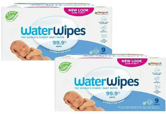 WaterWipes Бебешки Кърпички с 99.9% Вода Без Алкохол и Парабени 1080 Броя